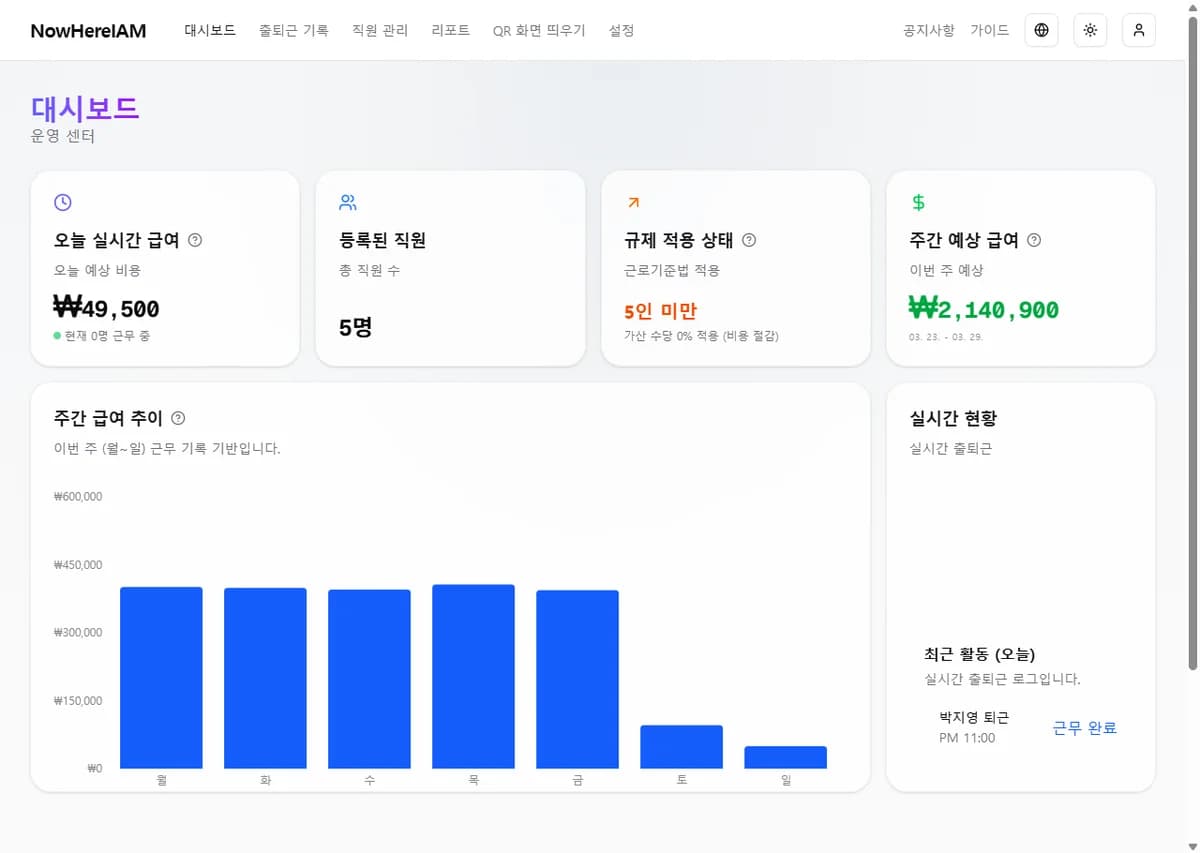 오늘 누가 출근했는지, 폰으로 바로 확인